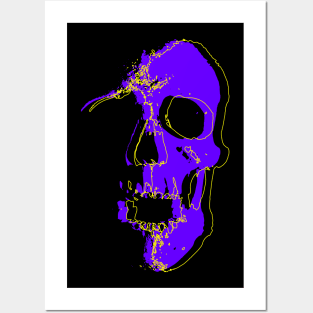 Neon Purple Skull Posters and Art